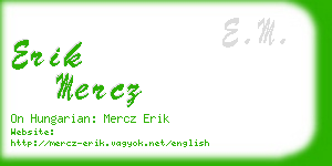 erik mercz business card